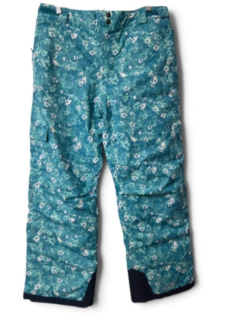 Columbia Snow Pants Size Youth Extra Large Teal Floral Arctic Trip Omni Heat
